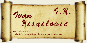 Ivan Misailović vizit kartica